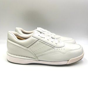 Rockport Mens Size 10 Milprowlkr M7100 White Leather Walking Sneakers Shoes‎